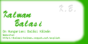 kalman balasi business card