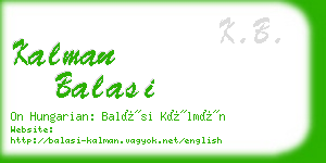 kalman balasi business card